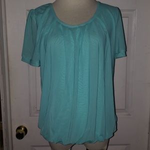 Timeson | Blue Mesh Short Sleeve Tee